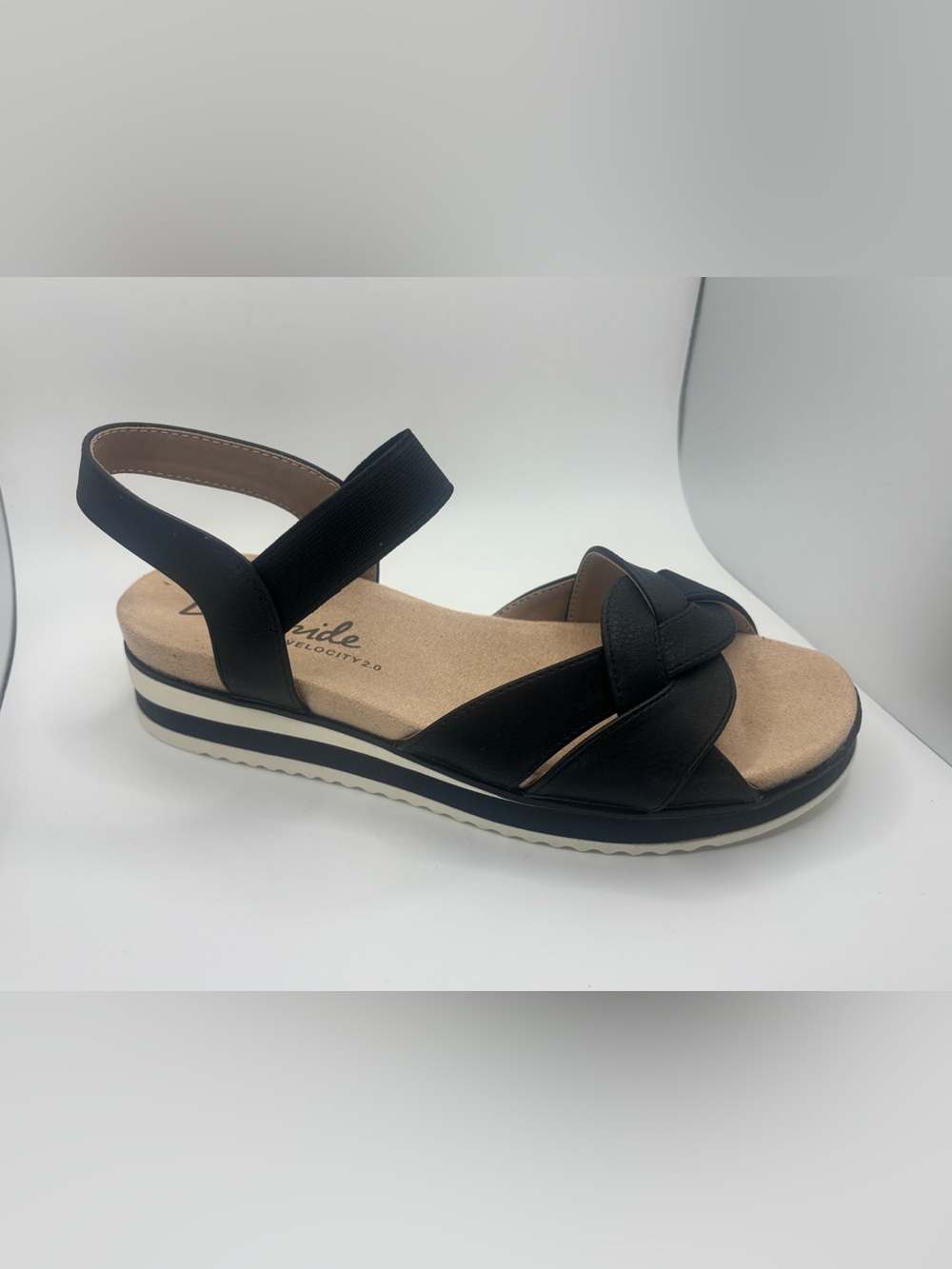 LifeStride Zuri Women’s Braided Strap Sandals Black/White Size 6 - Picture 1 of 9